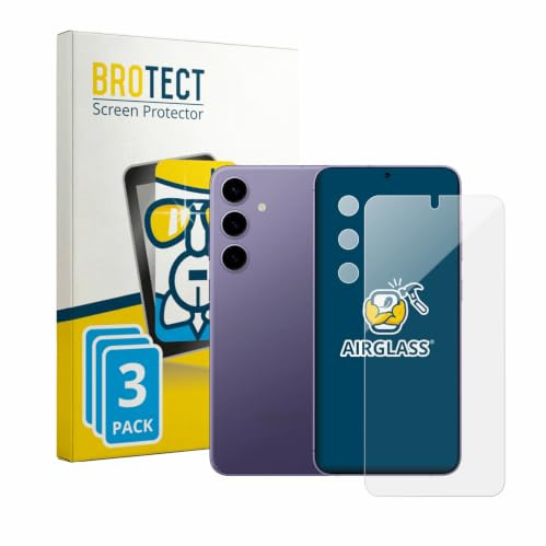 BROTECT Schutzglas für Samsung Galaxy S24 | (Display+Kamera) 3 Stück Transparenter Displayschutz Made in Germany Schutzfolie Panzer Folie Glas 9H Einfache Montage Clear