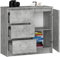 BDW - Kommode mit 3 Schubladen und 1 Tür - 80 cm breit, 77 cm hoch - Schrank, Sideboard, Mehrzweck-, Schuhschrank, Schubladenkommode, Aktenschrank - Wohn-, Schlafzimmer, Flur - Beton