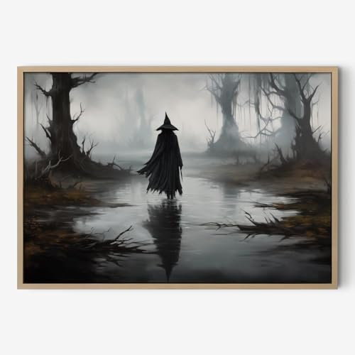 Dunkle und stimmungsvolle Wandkunst, rustikale Hexenposter, dunkle Gothic-Poster, Vintage-Hexen-Wandkunst, Gothic, gruselige Jahreszeit, Poster, Halloween-Drucke für Heimdekoration, Vintage, dunkle,