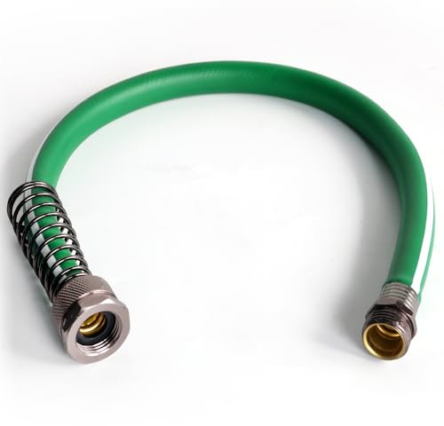 Sunifier Short Garden Hose 3 ft 6ft 8 ft 10 ft – Hybird Leader Water Hose - Small Garden Hose Extension, Flexible Hose Extender for Lawn Watering, Car Washing - Burst 500 Psi (Green, 3 FT)