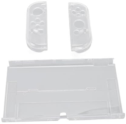 Funda transparente acoplable para consola de juegos Switch, carcasa protectora trasera resistente a los golpes y a los arañazos