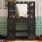 Black Vanity Desk with Mirror and LED Lights, Large Makeup Table with 7 Drawers and Storage Shelves, Black Dressing Table with 3 Lighting Color, Adjustment Brightness
