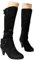 stivali donna con tacco marroni,Stivali Donna Invernali Vintage Eleganti Gambale Largo Stivali a Metà Polpaccio con Tacco a Spillo in Pelle Scamosciata Tinta Unita Stivali Donna Neri Morbidi