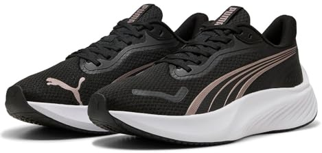 PUMA Scarpe da Corsa Unisex Pounce Lite, Puma Nero Oro Rosa, 38 EU