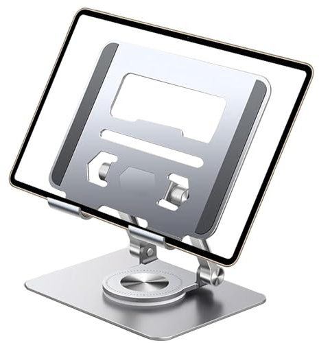 Adjustable Laptop Stand - 360 Degree Rotating Computer Foldable Support | Portable Aluminum Alloy Lazy Mobile Phone Holder | Laptop Bracket Riser For Desk | Rotating Laptop Stand | Rotatable Computer