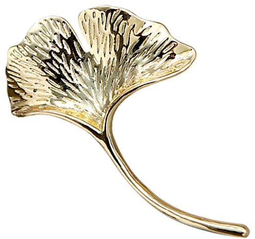 WATIIFUFU Ginkgoblatt Anstecknadel Aus Legierung Brosche Für Damen Schal Kleidung Hut Handtasche Rucksack Dekoration Schmuck Accessoire