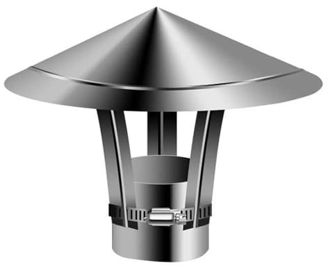 JHDXL Comignolo Antipioggia Tappo, Cappello Del Camino, Comignolo Antivento, Comignolo Verticale Per, Canna Fumaria, Fumaria Cappello, Antipioggia Per Camino Terminale Canna(250mm/9.8in)