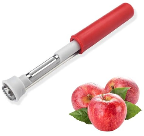 2-in-1 Stai/nless Steel Apple Corer and Peeler,2-in-1 Apple Corer and Peeler,Fruit Fetch Nuclear Kitchen Tool,Fruit Core Remover Tool,Peelers for Kitchen,Ste/el Apple Corer,2 in 1 Corer Remover(Red)