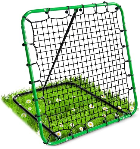 Neo-Sport Rebounder für Fußball Zubehör Fußballtor Training 100 x 100 x 87 cm Schwarz Grün