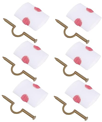 ERINGOGO 6 Pièces Clou de Farce Clous Faux Doigt Mesdames Bizarre Boutique Encanto Clou dans la Doigt Astuce Clou Tromper l'ongle dans la Doigt Clou d'halloween Blanche