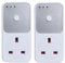 Automatic Voltage Protector Socket Switcher AC 220V Power Surge Safe Protector UK Plug Socket Refrigerator Protect (2PCS)