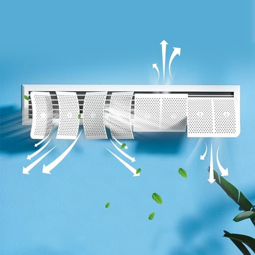 Deflector de aire acondicionado, Condictor de ventilación de aire Conditionador ajustable Deflectorr 8 deflectores Forestanding AC Ventory Anti Direct Blowing Viento para acondicionamiento central, E