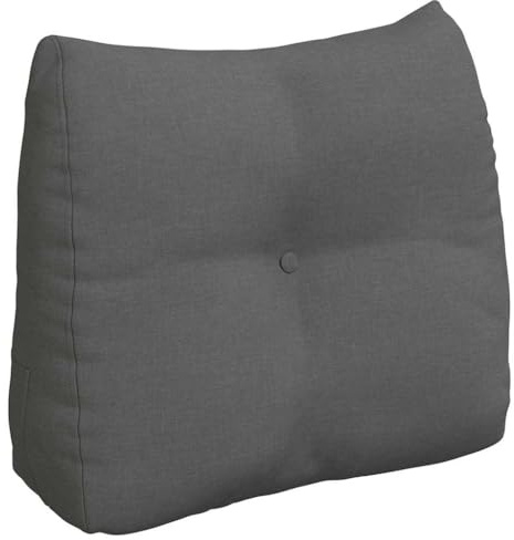 vidaXL Rücken Kissen Dunkelgrau 60 x 24 x 50 cm Stoff