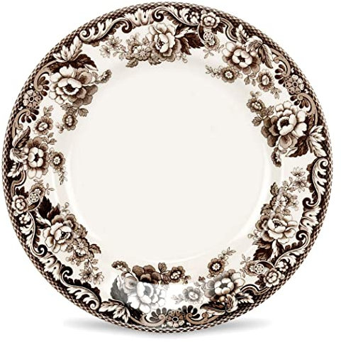Spode 1651946 Plate, Earthenware, Brown/White