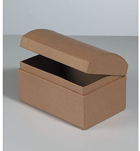 efco Schatztruhe Pappe / Karton zum Basteln und Selbstgestalten, 12x8x7,5cm