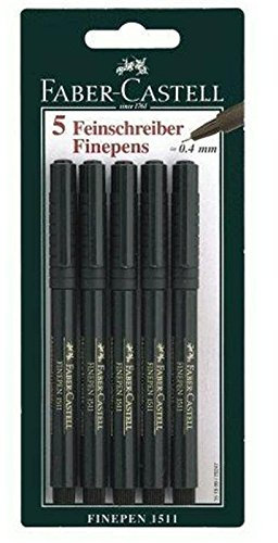 Faserschr. FINEPEN 1511 schwarz 5x BK