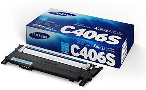 HP CLT-C406S (ST984A) Original Toner Cyan (Kompatibel mit: CLP-360, 365, 365W / C410W, C460W, C460FW / CLX-3300, 3305, 3305W)