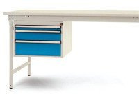 Manuflex ZB4652.0002 Komplettschrank 300 Basis 800mm tief RAL7035 hellgrau Farbe Schubladen RAL5007 bl