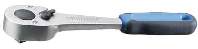 GEDORE Umschaltknarre, für 1/4 Zoll, 6,3 mm Antrieb, 15° Rückschwenkwinkel, 129 mm lang, 2K-Griff, 2093 U-10