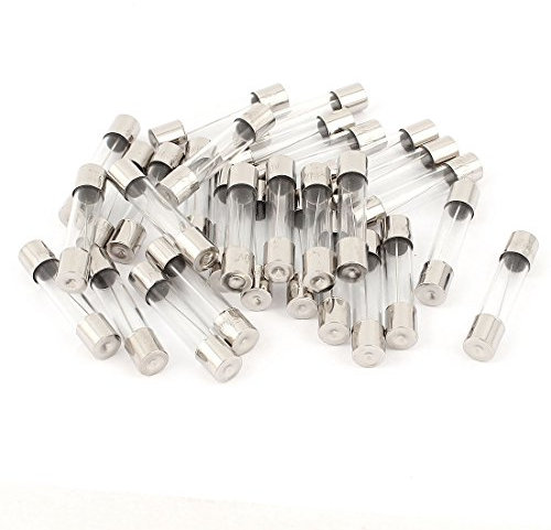 sourcing map 250V 7A Rapide Rapide Fusion Verre Tube Fusibles 6mm x 30mm 20 Pcs
