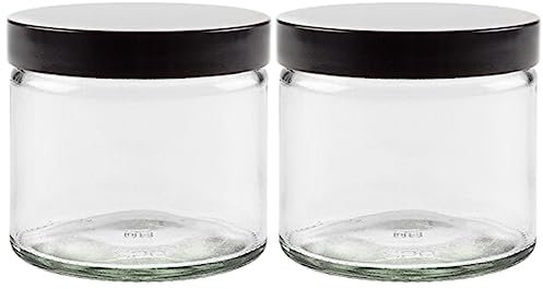 Glas Tiegel Set 2 x 250 ml Cremetiegel mit Schraubverschluss inkl. Etiketten