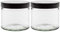 Glas Tiegel Set 2 x 250 ml Cremetiegel mit Schraubverschluss inkl. Etiketten