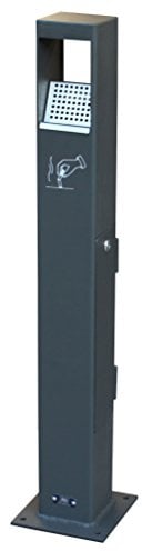 ADO - Cenicero Kesmo para Exterior de Gran Resistencia. Ceniceros de Recogida de Colillas de Gran Capacidad, accesible Solo con Llave