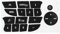 BAAQII Sticker Autocollant Bouton Radio CD Noir pour Renault Clio/Megane 09-11