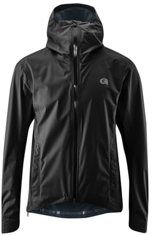 Gonso Save Jacket Trail M, Herren Fahrradjacke, Wasserdichte Regenjacke, Wasserdicht bis 10.000 mm & winddicht, G-Tex, 2,5-Lagenlaminat & getapte Nähte, Körpernahe Passform, PFC-frei