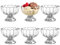 KMwares Juego de 6 cuencos de postre de cristal de tulipán con pies de 5 onzas (transparente)