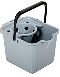 Addis Eco Range MOP Pail&Wringer 518463 518463-Cubo de fregona y escurridor, Plástico Reciclado para el hogar, Gris, 12 L