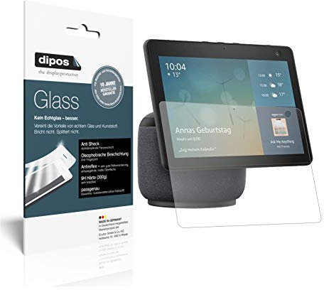 dipos I 9H Displayschutz matt kompatibel mit Amazon Echo Show 10 (3. Generation) Schutzfolie Anti-Shock