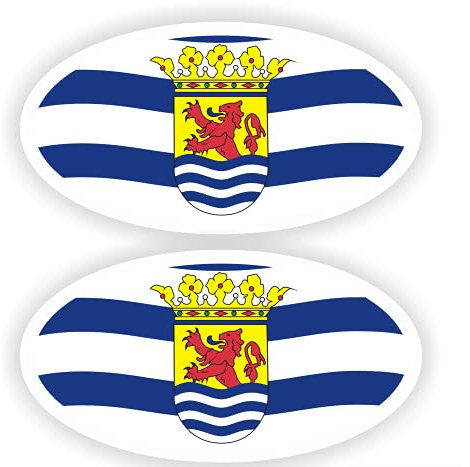 Provinz Zeeland Flaggen Auto Aufkleber Set