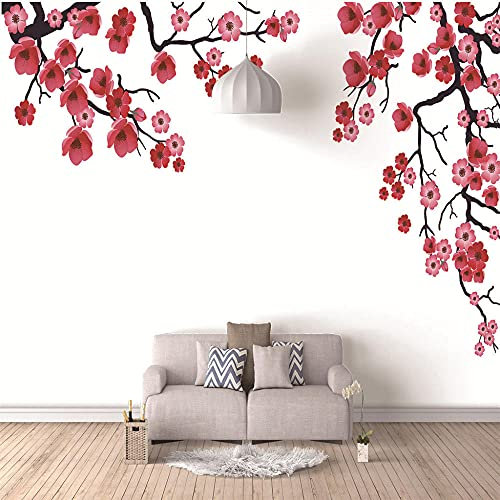 Papier Peint Panoramique Prune Rouge 150x100cm Murale Papier Peint Papier Peint Fond D'Écran 3D Personnalisé Mur De Fond Papier Peint Panoramique