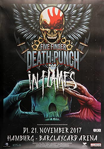 Premium Poster/Plakat | DIN A1 | Wanddeko | Live Konzert Veranstaltung » Five Finger Death Punch - and Justice for None, Hamburg 2017 «