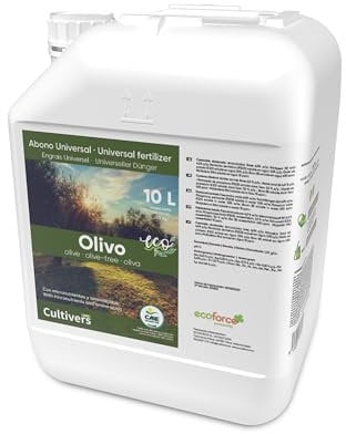 CULTIVERS Engrais Biologique Pour Olives 10 L. Engrais Liquide 100% Biologique Avec Macronutriments Et Micronutriments. Améliore La Fructification, La Quantité Et La Qualité De L'olive