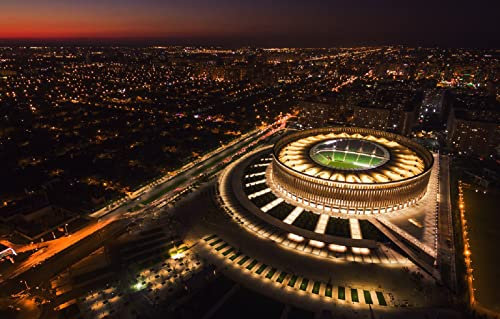 LHJOYSP jigsaw puzzles for adults 1000 pieces City sunset night Russian stadium football club Krasnodar 75x50cm