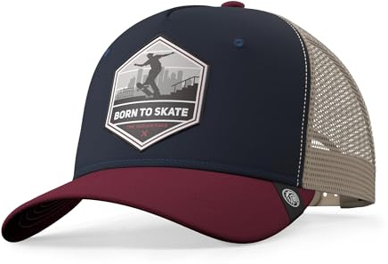 The Indian Face Unisex Born to Skate Baseball Kappe, Bleu, One Size