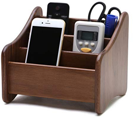 MOCHIYIA Hölzern Schreibtisch-Organizer, Stiftehalter, Briefständer, Multifunktionale Aufbewahrung, Organizer, 7,28 X 6,29 X 6,29 Zoll