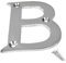 3 Inch Satin Chrome Screw-On Letter B – Door Number for Wooden, uPVC or Composite Doors