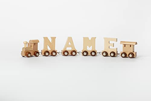 SOTAF Namenszug aus Holz, Lokomotive + Name + Waggon = Personalisierte Geschenkidee zum Geburtstag Ostern Taufe (Buchstabe H)