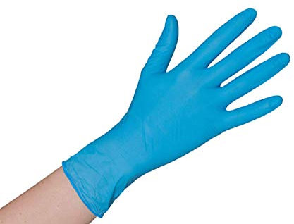 BICAP 100 Guantes de Nitrilo Azul para Cocinar, sin Polvo, Guantes Desechables Nitrilo (aptos para alimentos), ISO 374-1:2016 T (1000, XXL)