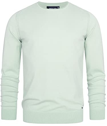 Indicode Herren Gamal Strickpullover Herrenpullover aus 80% Baumwolle | Klassischer Strickpullover aus 80 % Baumwolle, Herrenpullover, Rundhalspullover, Freizeitpullover, Basic Pullover für Männer