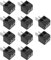 EMSea 10PCS 2-pin DIN Plug with Screw Terminals for Audio and Video Equipment DIN Connector Plug Adapter Electrical Components Black