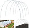 ZUCKLIGHT Greenhouse Hoops for Raised Beds, 25Pcs Garden Hoops with 16Pcs Clips Detachable Fiberglass Support Hoops DIY Greenhouse Hoops Grow Tunnel Garden Tunnel Hoop Polytunnel Hoops
