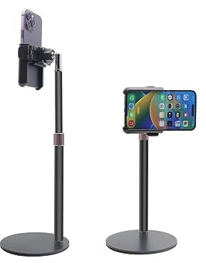 Semi-Conductor Cell Phone Cooler with Cooling Chip Universal Mobile Phone Cooling Fan for iPhone Android Smartphones Gaming Tiktok Live Streaming Car Driving Outdoor Vlog (Black Adjustable Stand*1)