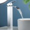 Maynosi Waschtischarmatur Hoch, Wasserfall Wasserhahn Waschbecken für Badezimmer, Mischbatterie Armatur mit Auslauf Höhe 215 mm, Einhandmischer Waschtischarmaturen, Moderner Stil (Chrom)