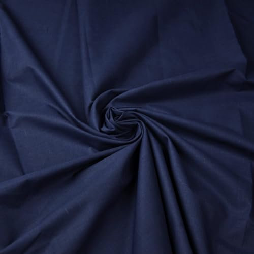 Textrend Baumwollstoff Stoffe Meterware - Stoff zum Nähen - 100% Baumwolle - Weiches Antiallergisches Material - Textilien 1x1.6m - Stoffe Meterware (Marineblau)