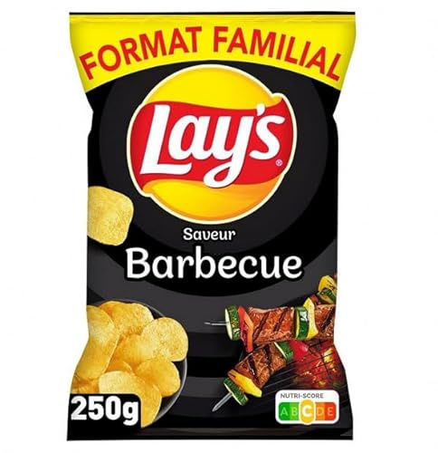 LAY'S Grillchips, Familienformat, 250 g, vier Artikel