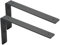 MLOQI 2 stück Regalhalterung Schwarz Regalwinkel Schwerlast, Regalwinkel Schwarz Metall, Wandhalterung Winkel regal 0,5 cm Dick 30 cm